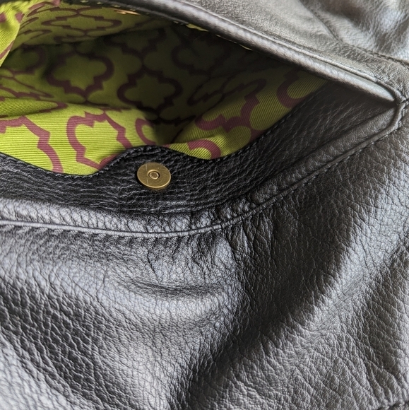 orYANY Genuine Leather Large Shoulder Tote Bag Compartments Black White - Picture 5 of 10